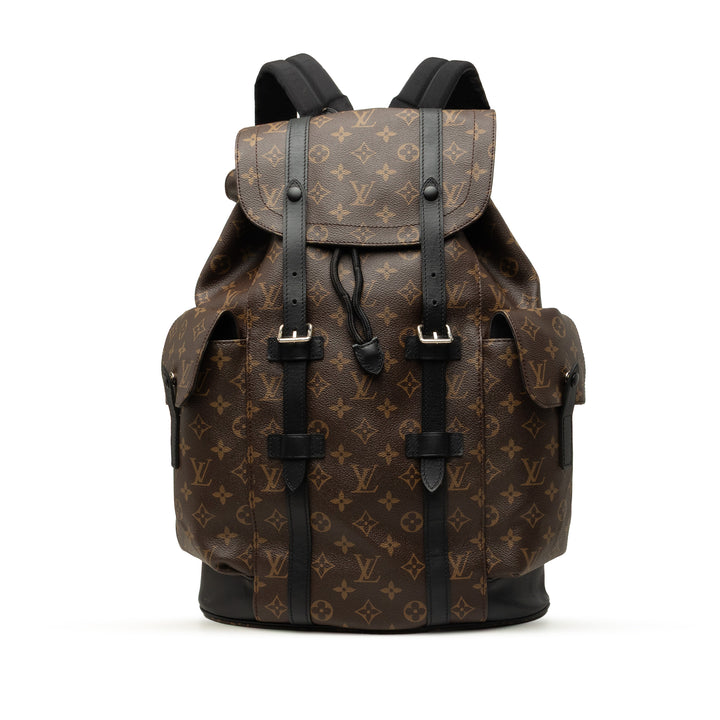 Louis Vuitton Sac à dos Macassar Christopher Monogram MM Marron – vue principale – GABY PARIS