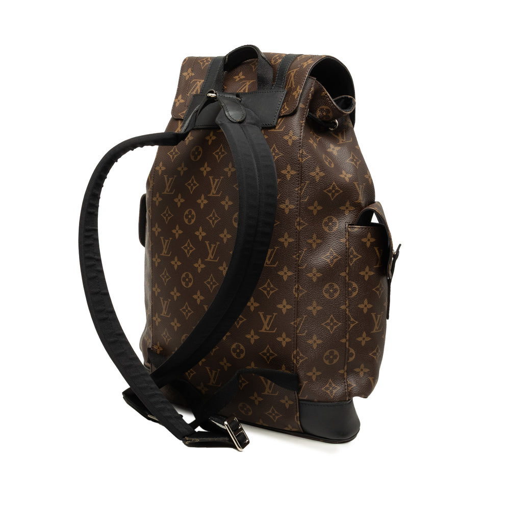 Louis Vuitton Sac à dos Macassar Christopher Monogram MM Marron – vue 2 – GABY PARIS