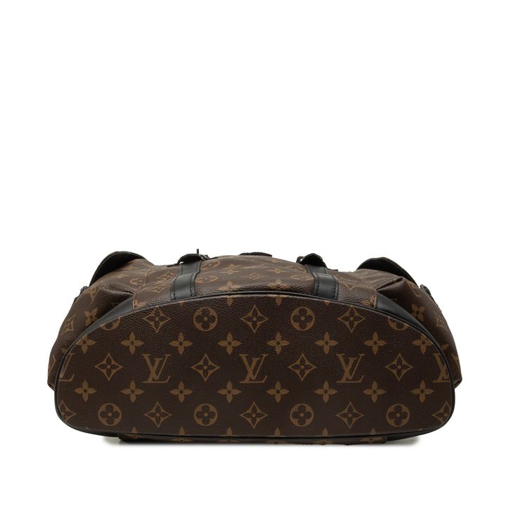 Louis Vuitton Sac à dos Macassar Christopher Monogram MM Marron – vue 3 – GABY PARIS