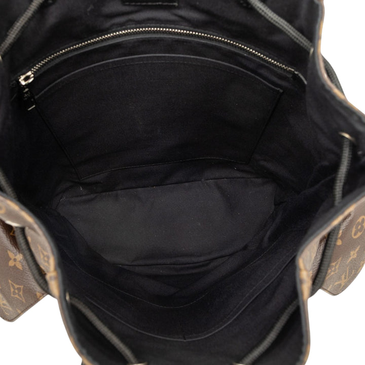 Louis Vuitton Sac à dos Macassar Christopher Monogram MM Marron – vue 4 – GABY PARIS