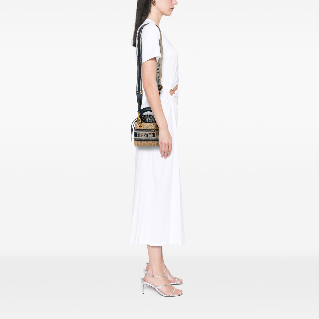 Lady Dior Mini Osier Beige