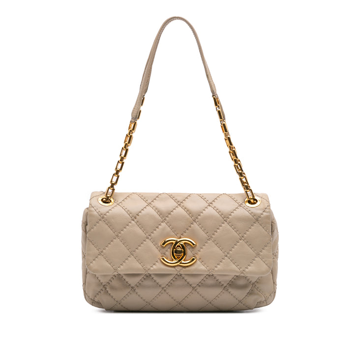 Chanel Quilted Cuir de veau Ultimate Stitch Retro Chain Flap Marron