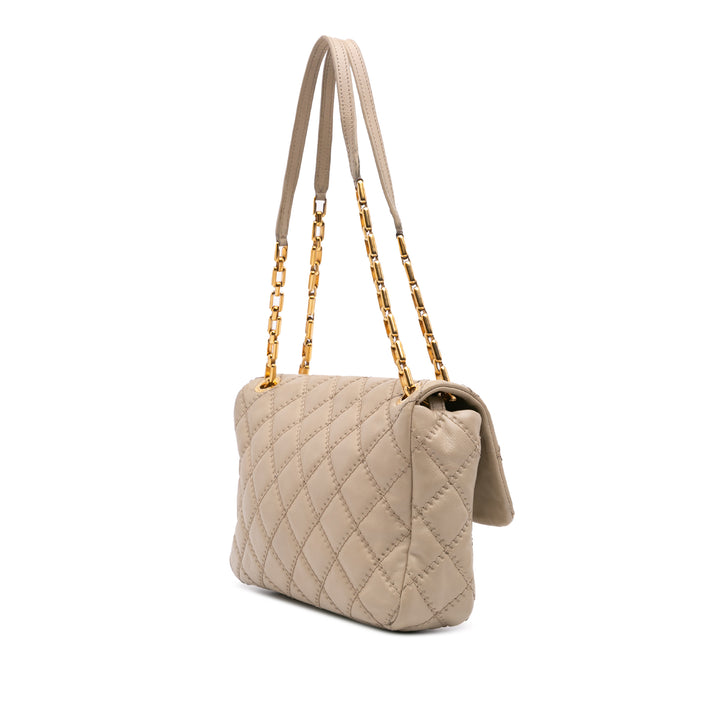 Chanel Quilted Cuir de veau Ultimate Stitch Retro Chain Flap Marron