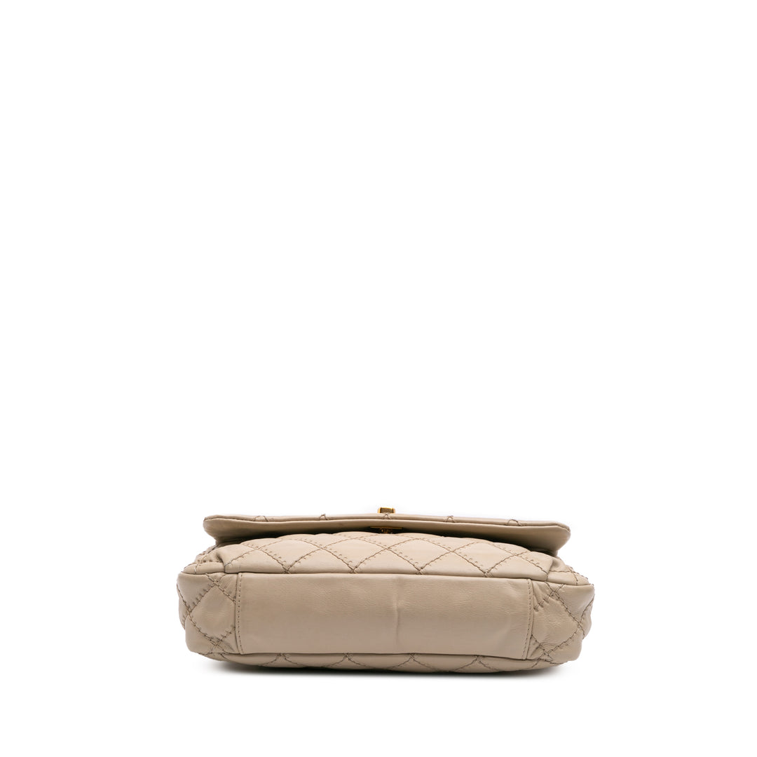 Chanel Quilted Cuir de veau Ultimate Stitch Retro Chain Flap Marron
