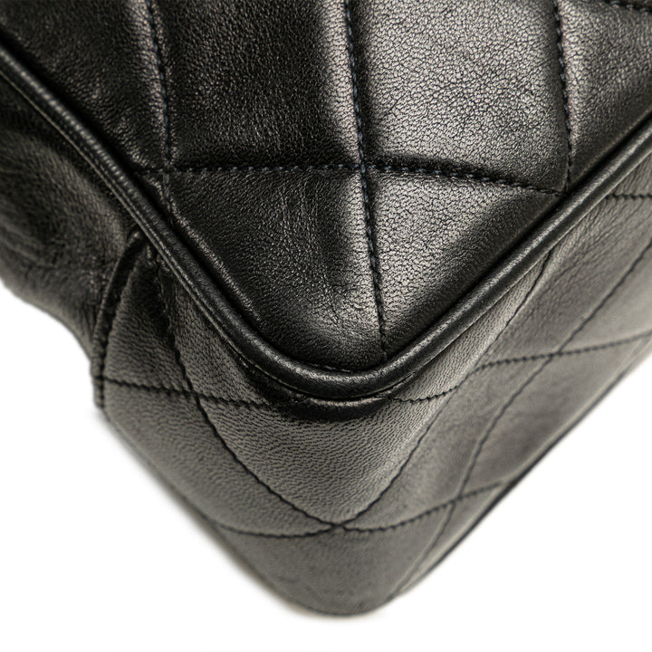 Quilted Lambskin CC Charm Tote Black - Gaby Paris