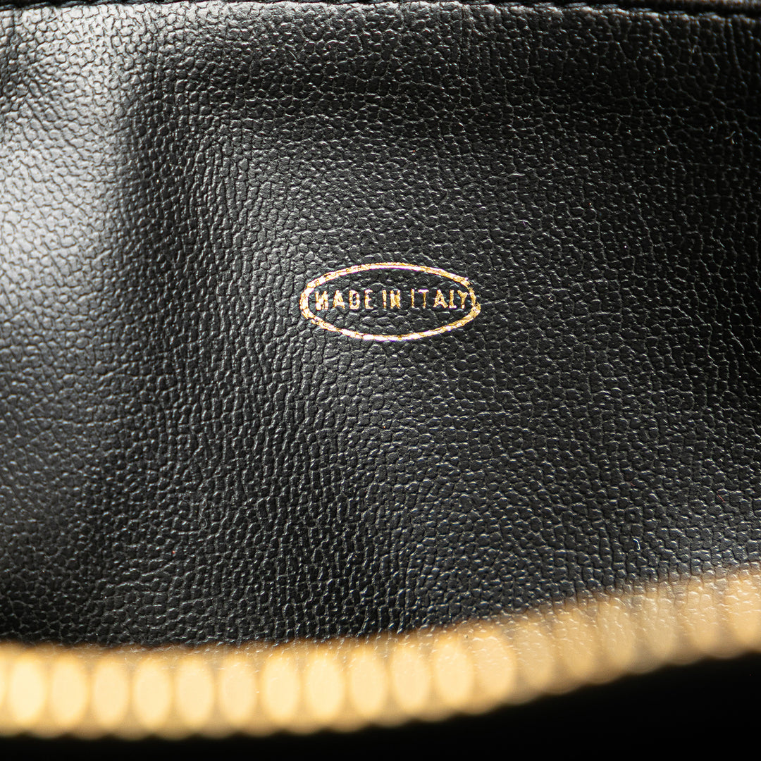 Quilted Lambskin CC Charm Tote Black - Gaby Paris