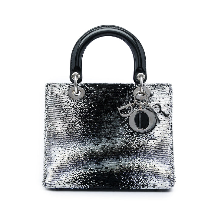 Dior Sequinss Lady Dior Moyen Other Noir – vue principale – GABY PARIS