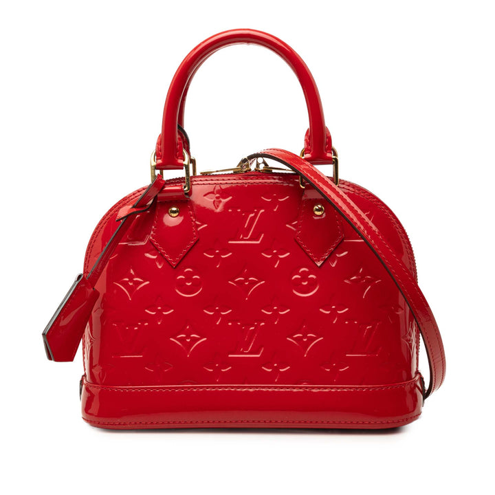 Louis Vuitton Alma BB Cuir verni Monogram Rouge
