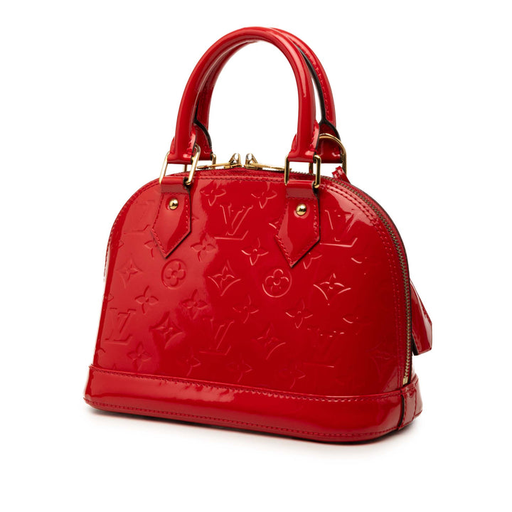Louis Vuitton Alma BB Cuir verni Monogram Rouge
