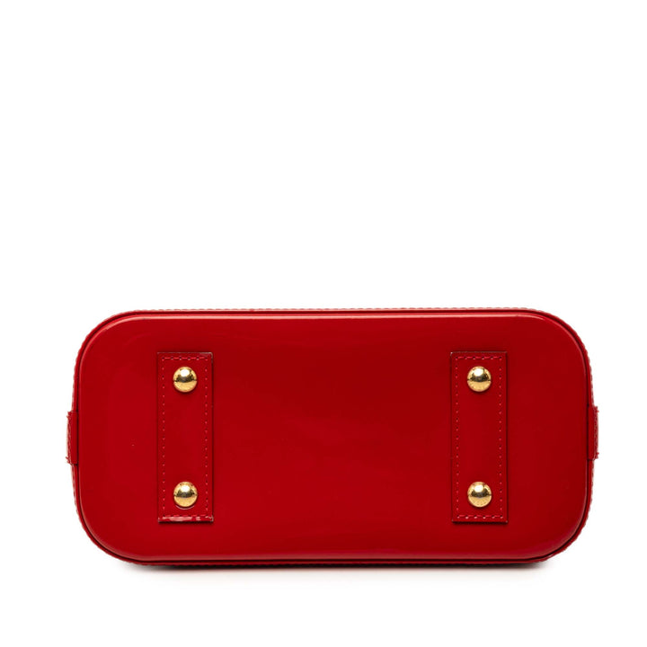 Louis Vuitton Alma BB Cuir verni Monogram Rouge