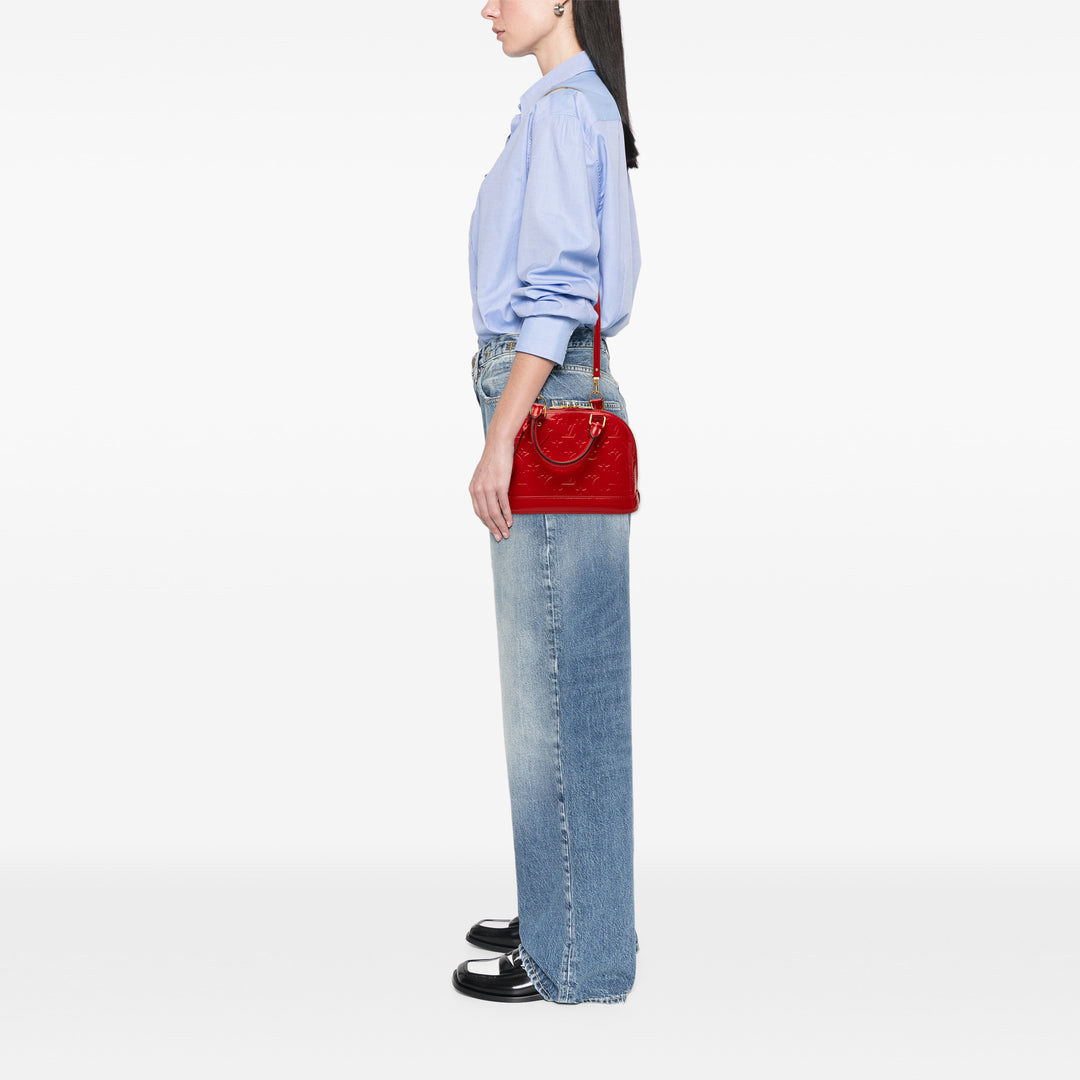 Louis Vuitton Alma BB Cuir verni Monogram Rouge
