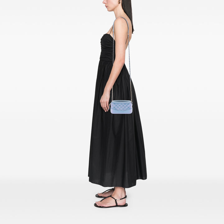 Chanel Iridescent vieilli Cuir de veau Gabrielle Double Zip Pochette avec chaîne – GABY PARIS Authentique