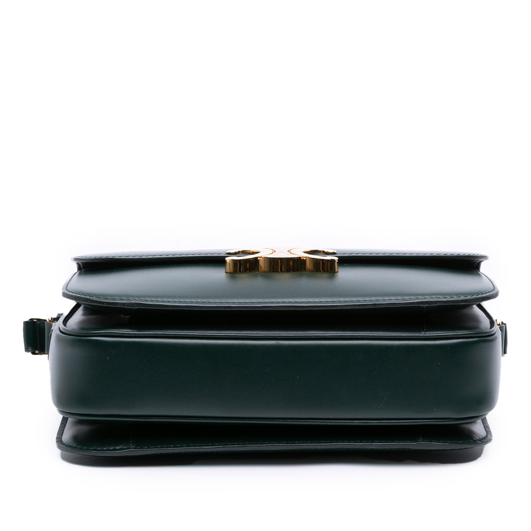 Celine Classique Shiny Cuir de veau Triomphe Sac porté croisé Vert – GABY PARIS Authentique