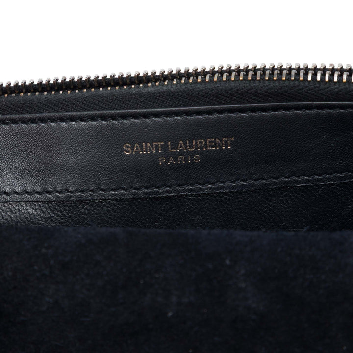 Métallisé Kate Pompon Wallet on Chain Argenté