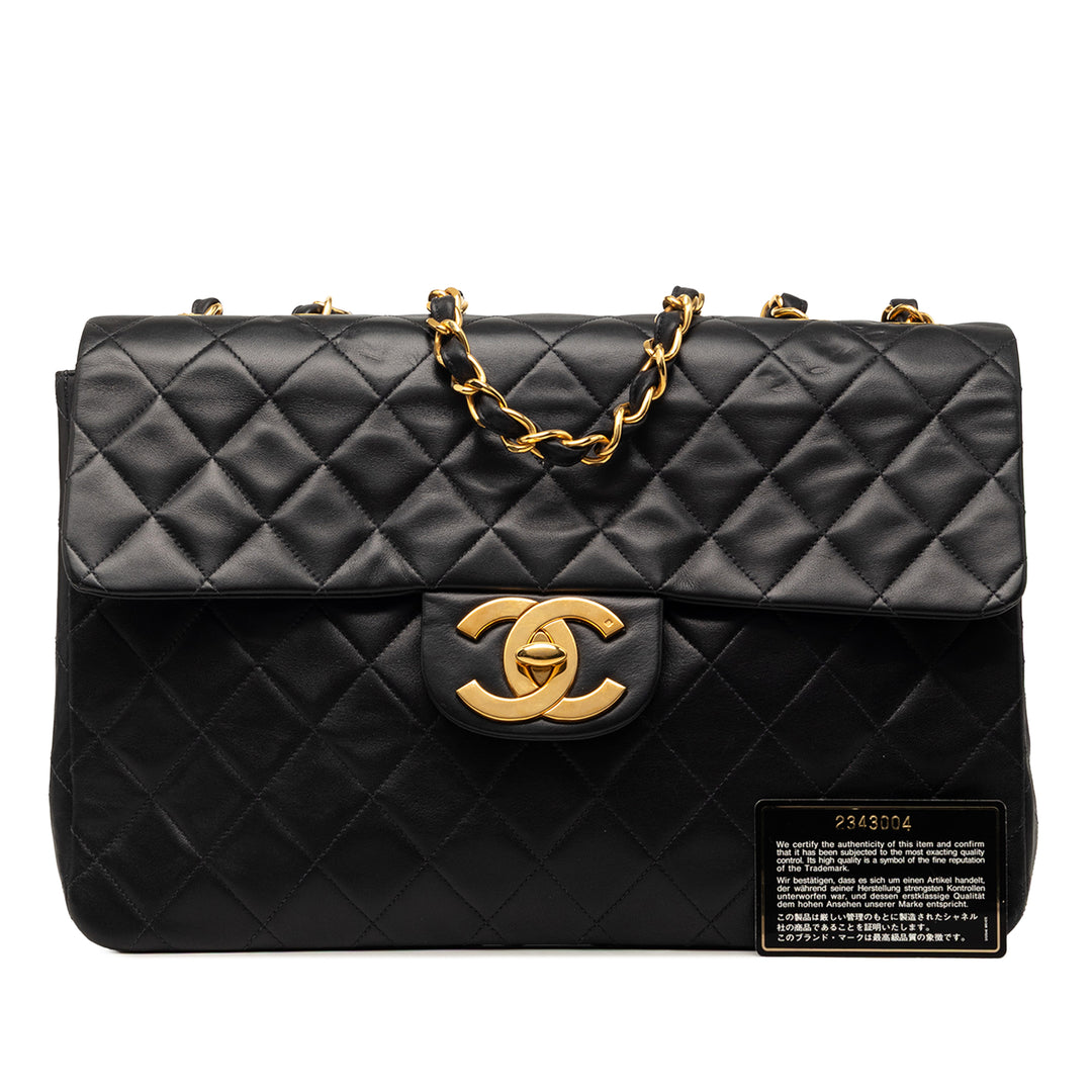 Chanel Maxi XL Classic Cuir d’agneau Simple rabat