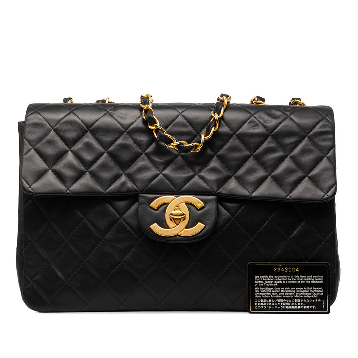 Chanel Maxi XL Classic Cuir d’agneau Simple rabat