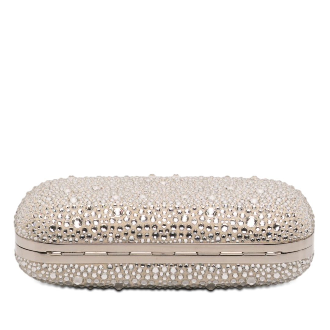Alexander McQueen Cristal Embellished Satin Spider Pochette