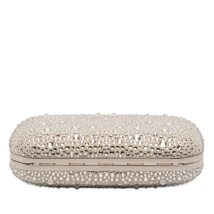 Alexander McQueen Cristal Embellished Satin Spider Pochette