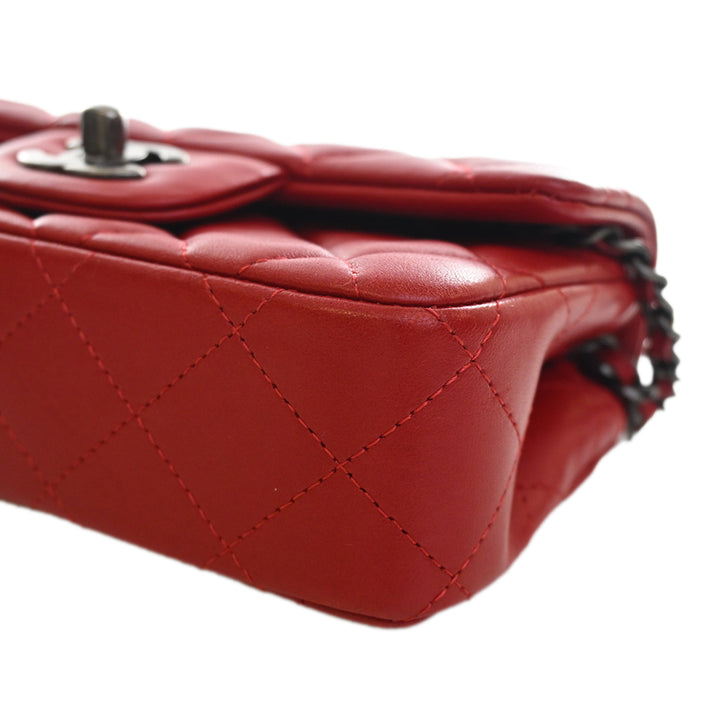 Chanel Extra Mini Rectangular Classic Cuir d’agneau Simple rabat