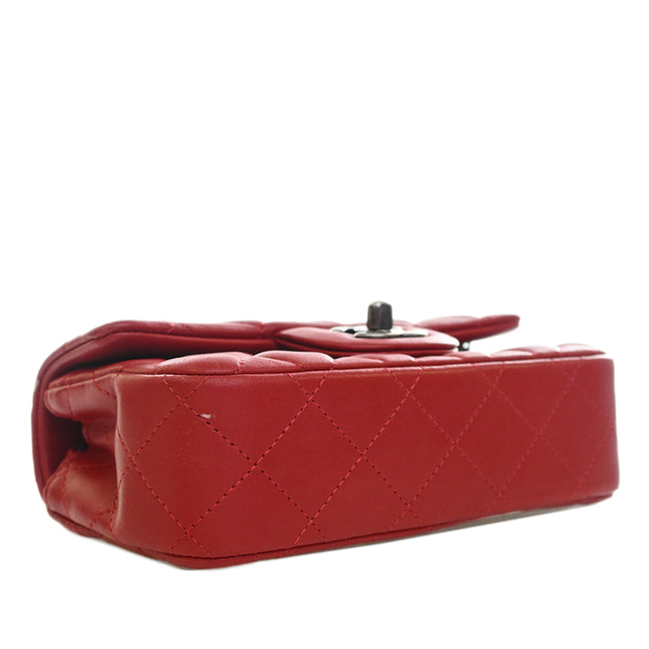 Chanel Extra Mini Rectangular Classic Cuir d’agneau Simple rabat