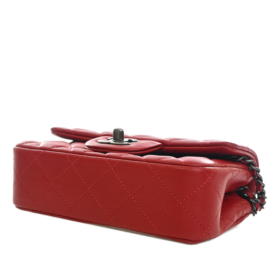 Chanel Extra Mini Rectangular Classic Cuir d’agneau Simple rabat