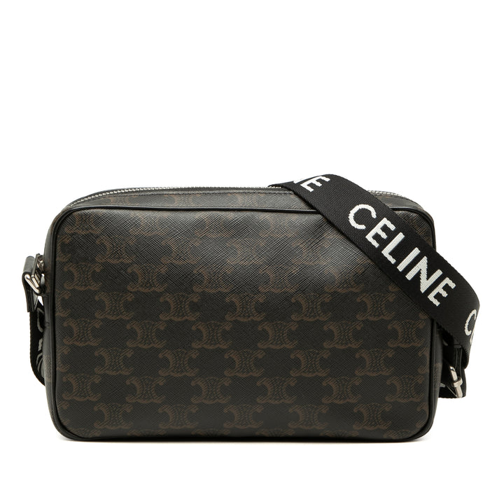 Triomphe Sac Messenger Moyen Triomphe enduite Noir