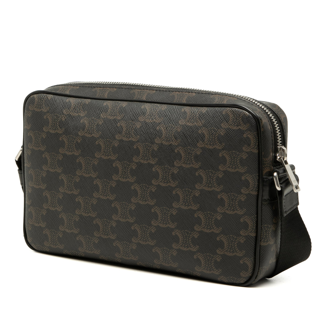Triomphe Sac Messenger Moyen Triomphe enduite Noir