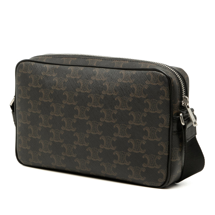Triomphe Sac Messenger Moyen Triomphe enduite Noir