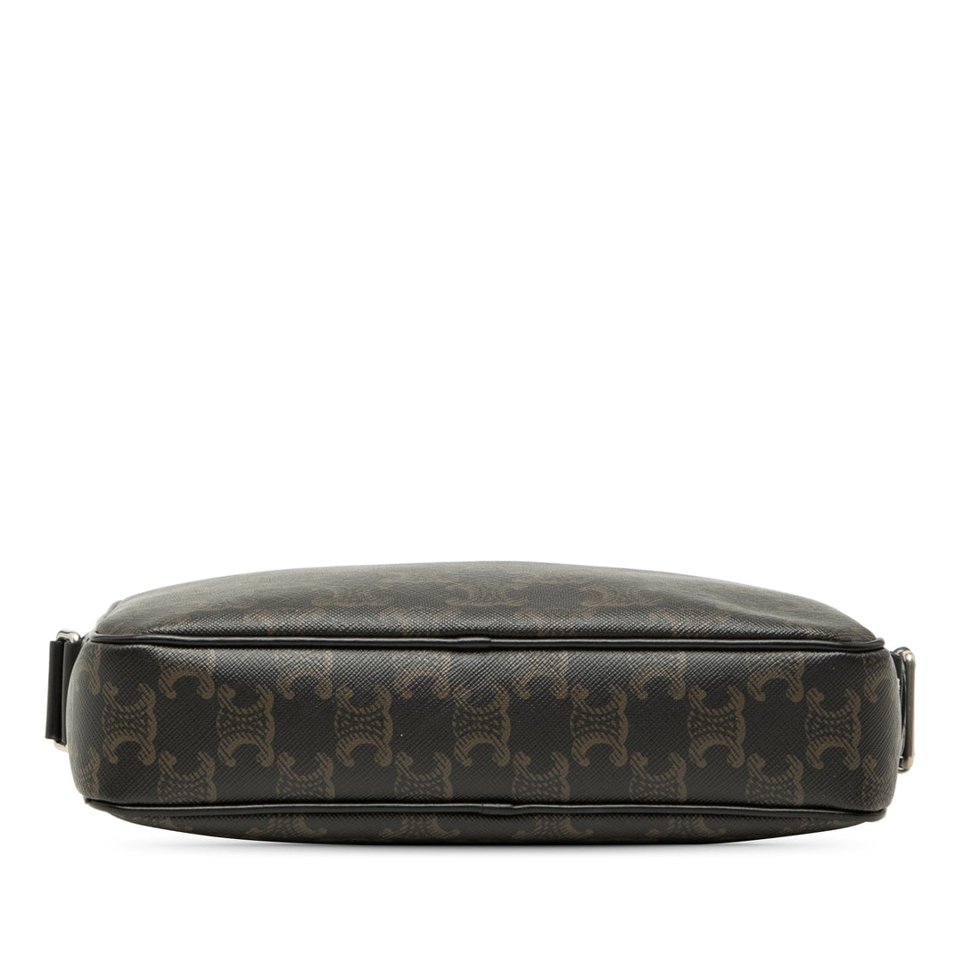 Triomphe Sac Messenger Moyen Triomphe enduite Noir
