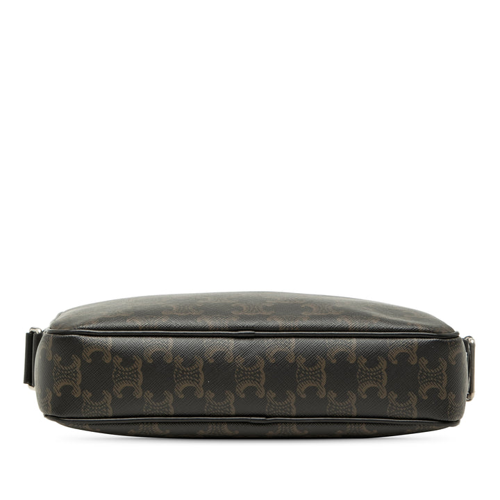 Triomphe Sac Messenger Moyen Triomphe enduite Noir