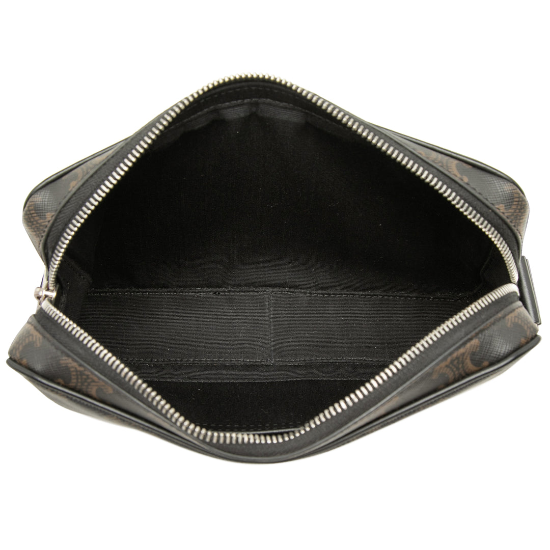 Triomphe Sac Messenger Moyen Triomphe enduite Noir
