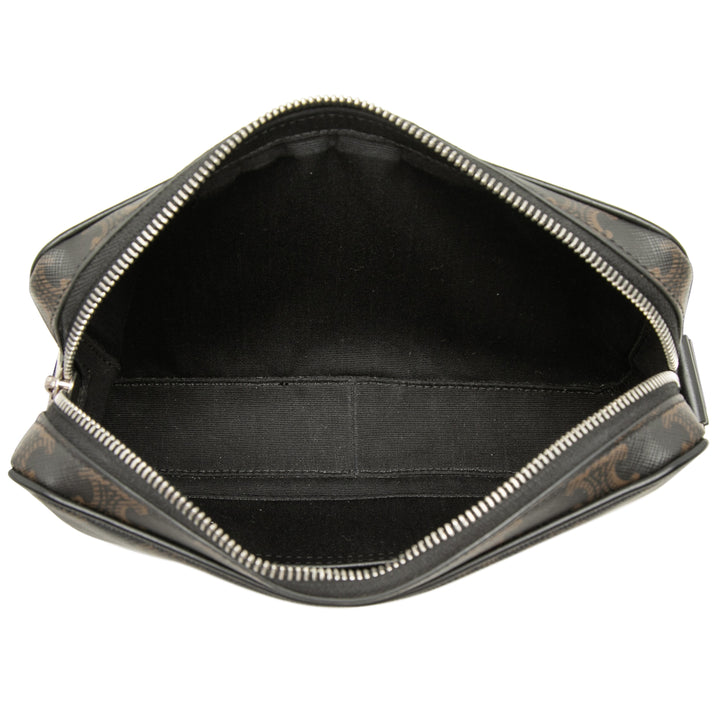 Triomphe Sac Messenger Moyen Triomphe enduite Noir