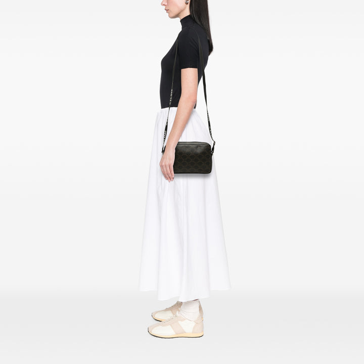 Triomphe Sac Messenger Moyen Triomphe enduite Noir