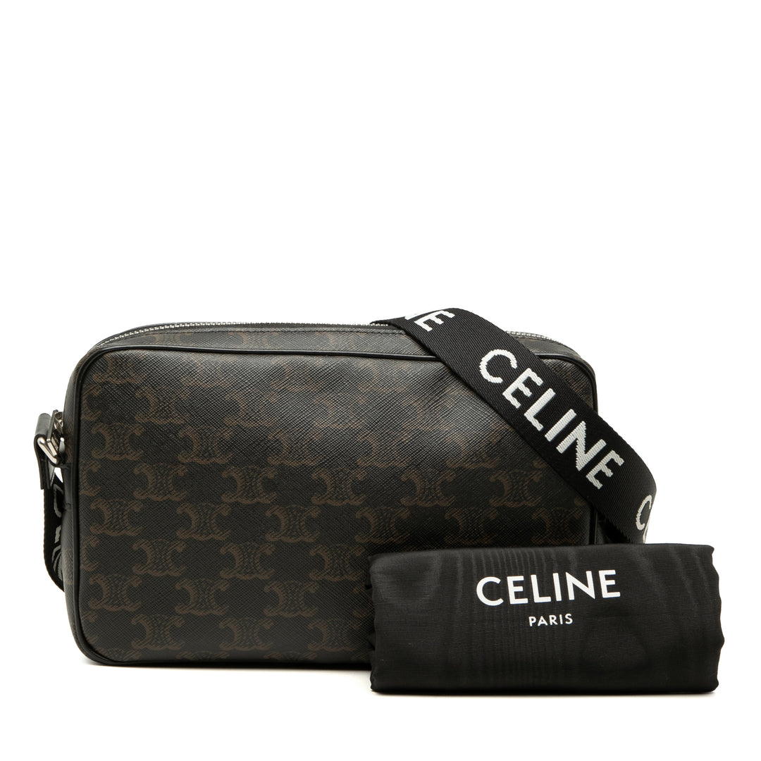 Triomphe Sac Messenger Moyen Triomphe enduite Noir