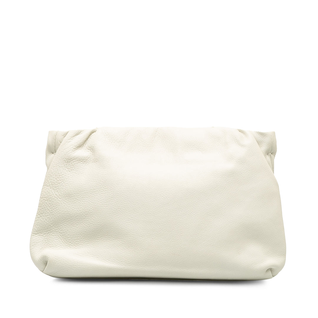 Leather Bourse Crossbody White - Gaby Paris