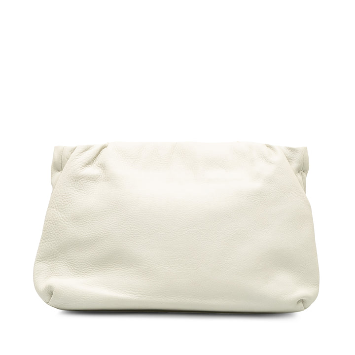 Leather Bourse Crossbody White - Gaby Paris