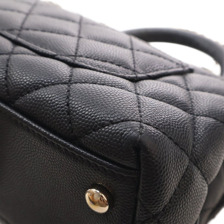 Chanel Extra Mini Matelassé Caviar Coco sac à anse supérieure