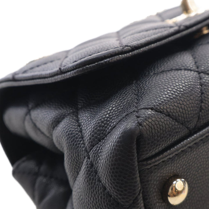 Chanel Extra Mini Matelassé Caviar Coco sac à anse supérieure