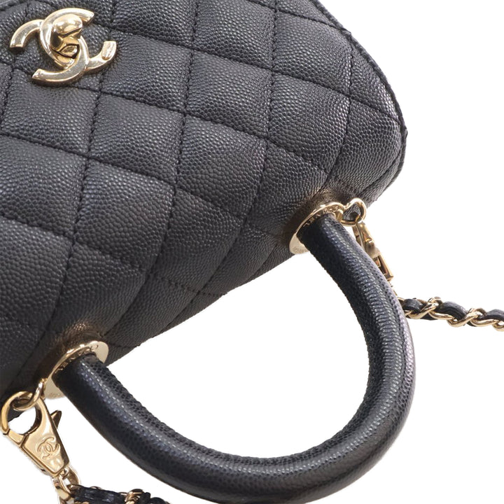 Chanel Extra Mini Matelassé Caviar Coco sac à anse supérieure