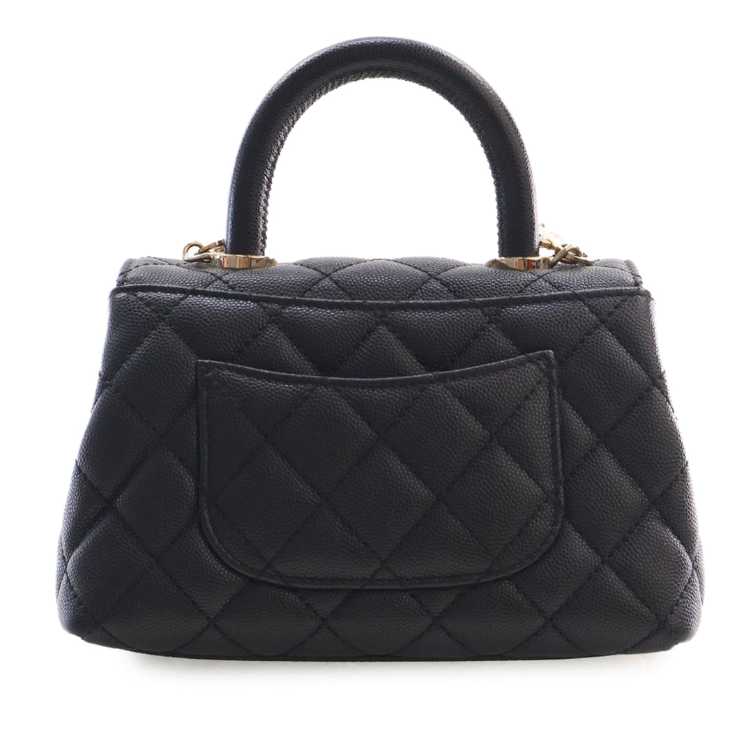 Chanel Extra Mini Matelassé Caviar Coco sac à anse supérieure