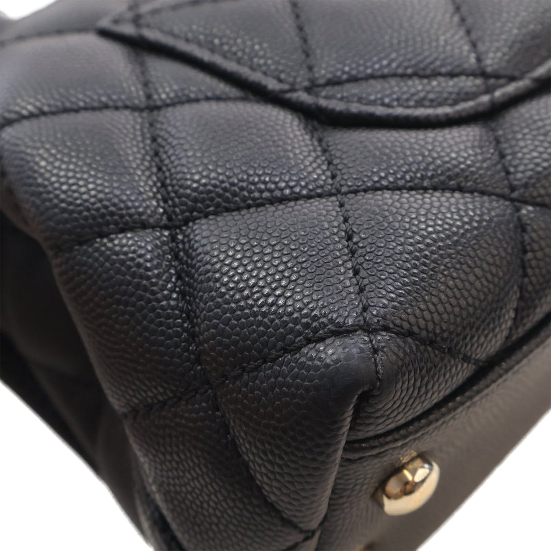 Chanel Extra Mini Matelassé Caviar Coco sac à anse supérieure