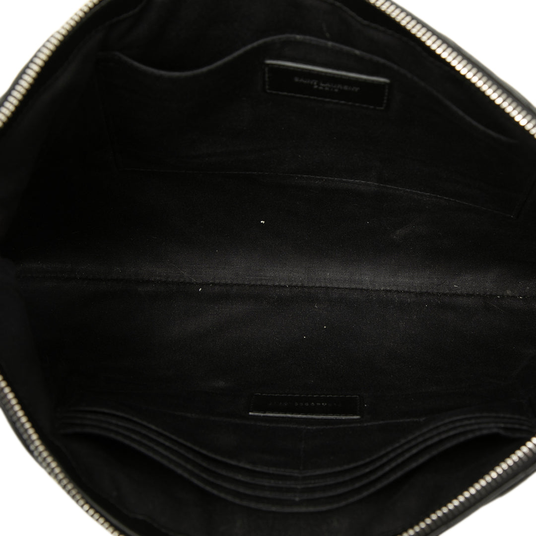 Saint Laurent Étui Chevron Document Noir – vue 4 – GABY PARIS
