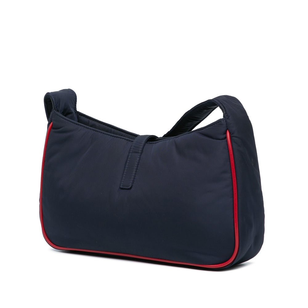 Nylon Le 5 a 7 Shoulder Bag Blue - Gaby Paris