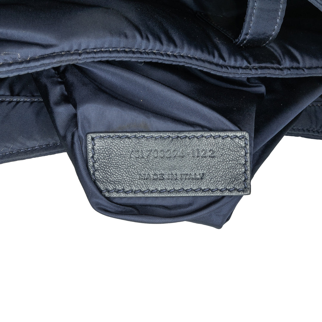 Nylon Le 5 a 7 Shoulder Bag Blue - Gaby Paris