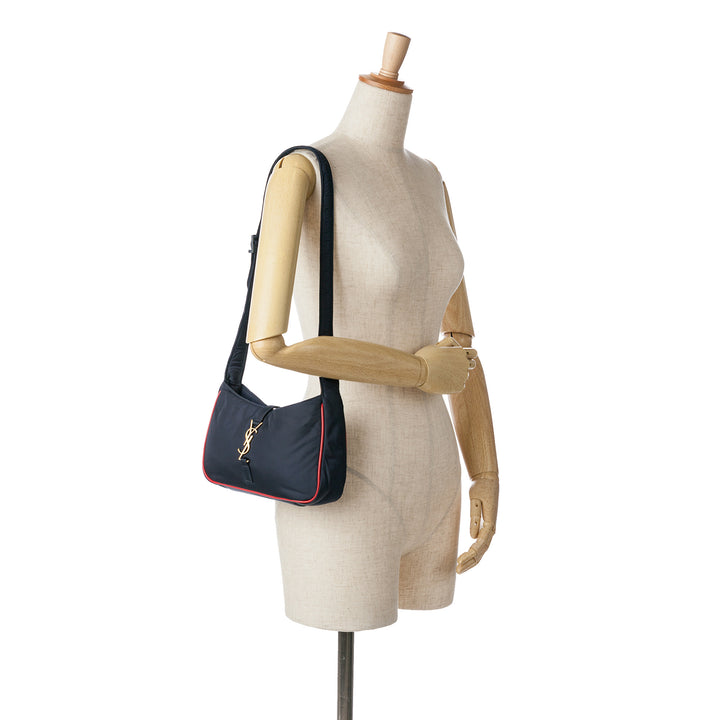 Nylon Le 5 a 7 Shoulder Bag Blue - Gaby Paris