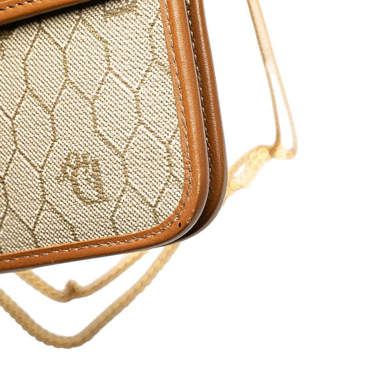 Dior Honeycomb Coated Toile Chain Sac bandoulière