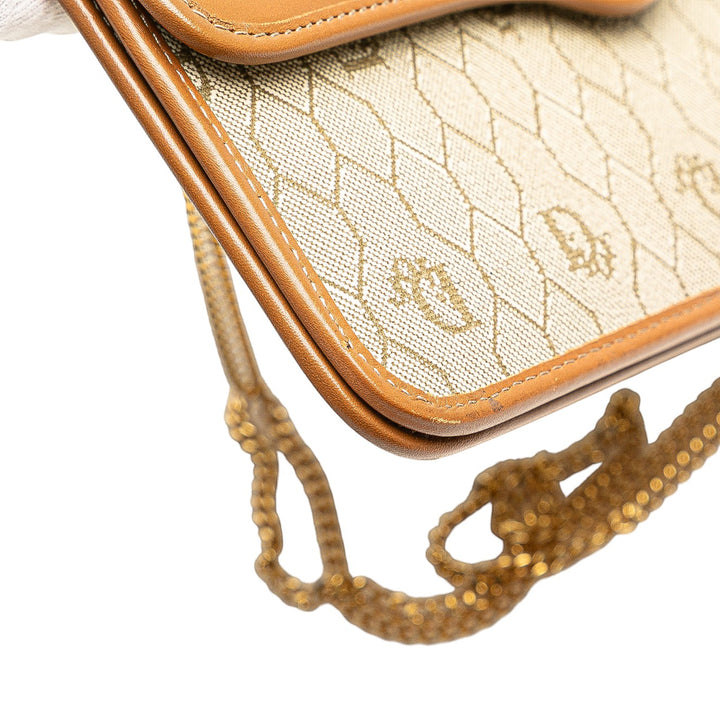 Dior Honeycomb Coated Toile Chain Sac bandoulière