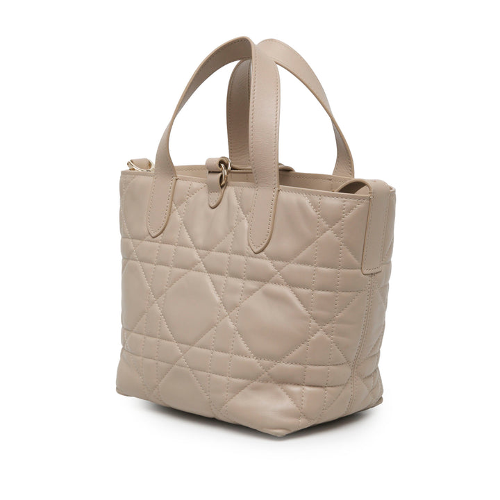 Dior Sac à main Macrocannage Toujours Petit Cuir de veau Beige – vue 2 – GABY PARIS