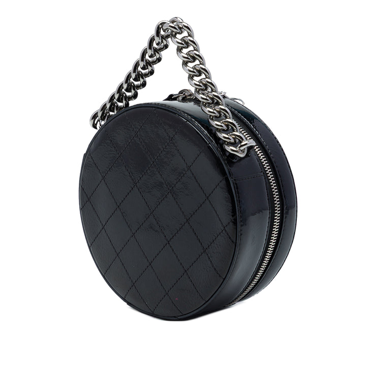 Chanel Rond As Earth Sac Cuir verni Noir – vue 2 – GABY PARIS