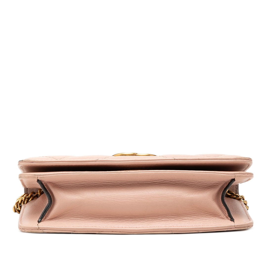 Gucci Mini GG Marmont Matelasse Cuir de veau Wallet on Chain